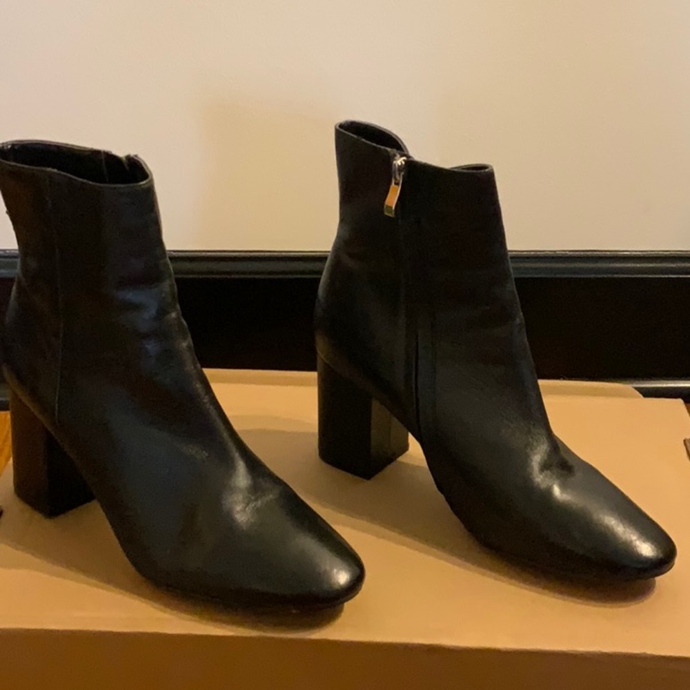 Chunky heel booties